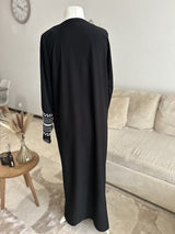 Abaya de cérémonie noire à strass Qamira