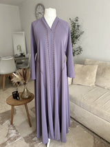 Abaya de cérémonie violet clair Qamira